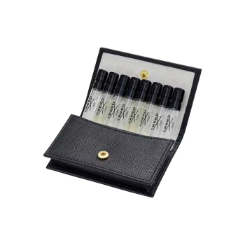 CREED LEATHER WALLET BLACK 8X1.7ML 13.6ML EAU DE PARFUM MAN FRAGRANCE SAMPLE SET
