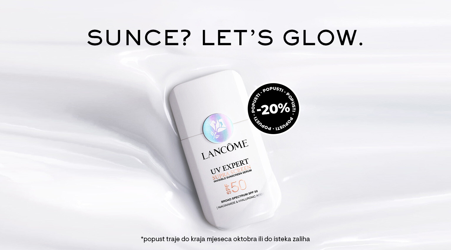 Sunce? Let’s Glow! – 20% popusta na Lancôme UV Expert SPF50