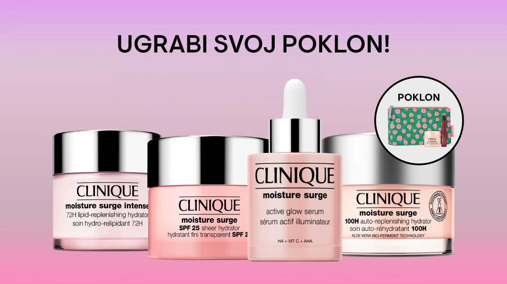 Otkrijte tajnu dugotrajne hidratacije uz Clinique Moisture Surge i ekskluzivni poklon set!